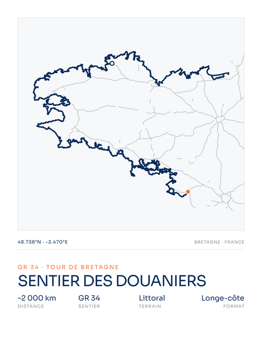 Sentier des Douaniers — affiche randonnée