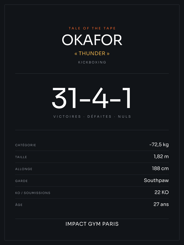 Tale of the Tape | Kickboxing, affiche personnalisable imprimée en France