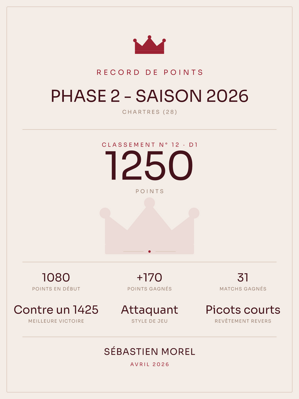 Affiche Tennis de table | Mes points, affiche personnalisable imprimée en France