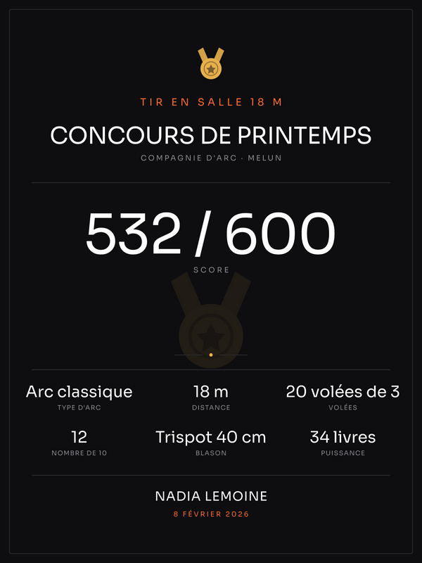 Affiche Mon score | Tir à l'arc, affiche personnalisable imprimée en France