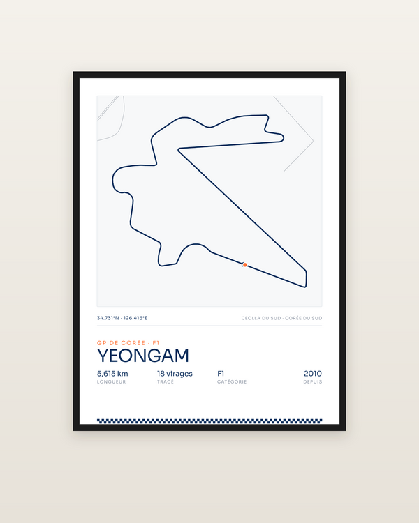Yeongam, encadrée dans un cadre noir