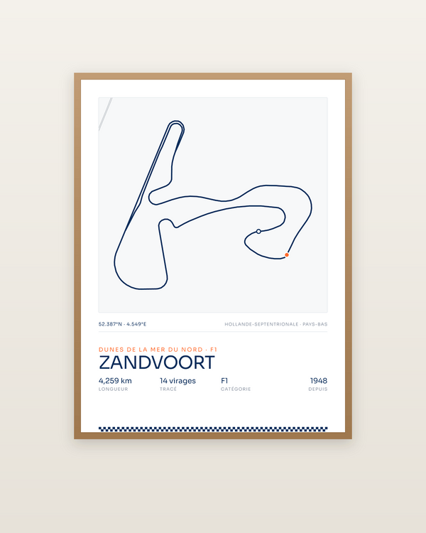 Zandvoort, encadrée dans un cadre bois naturel
