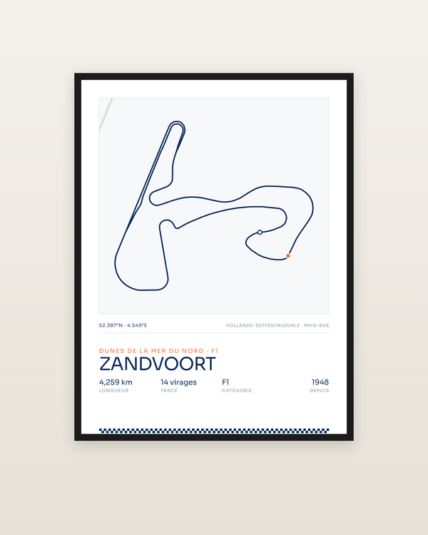 Zandvoort, encadrée dans un cadre noir